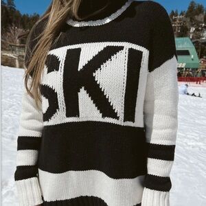 NWOT Show Me Your Mumu Black & White Ski Sweater